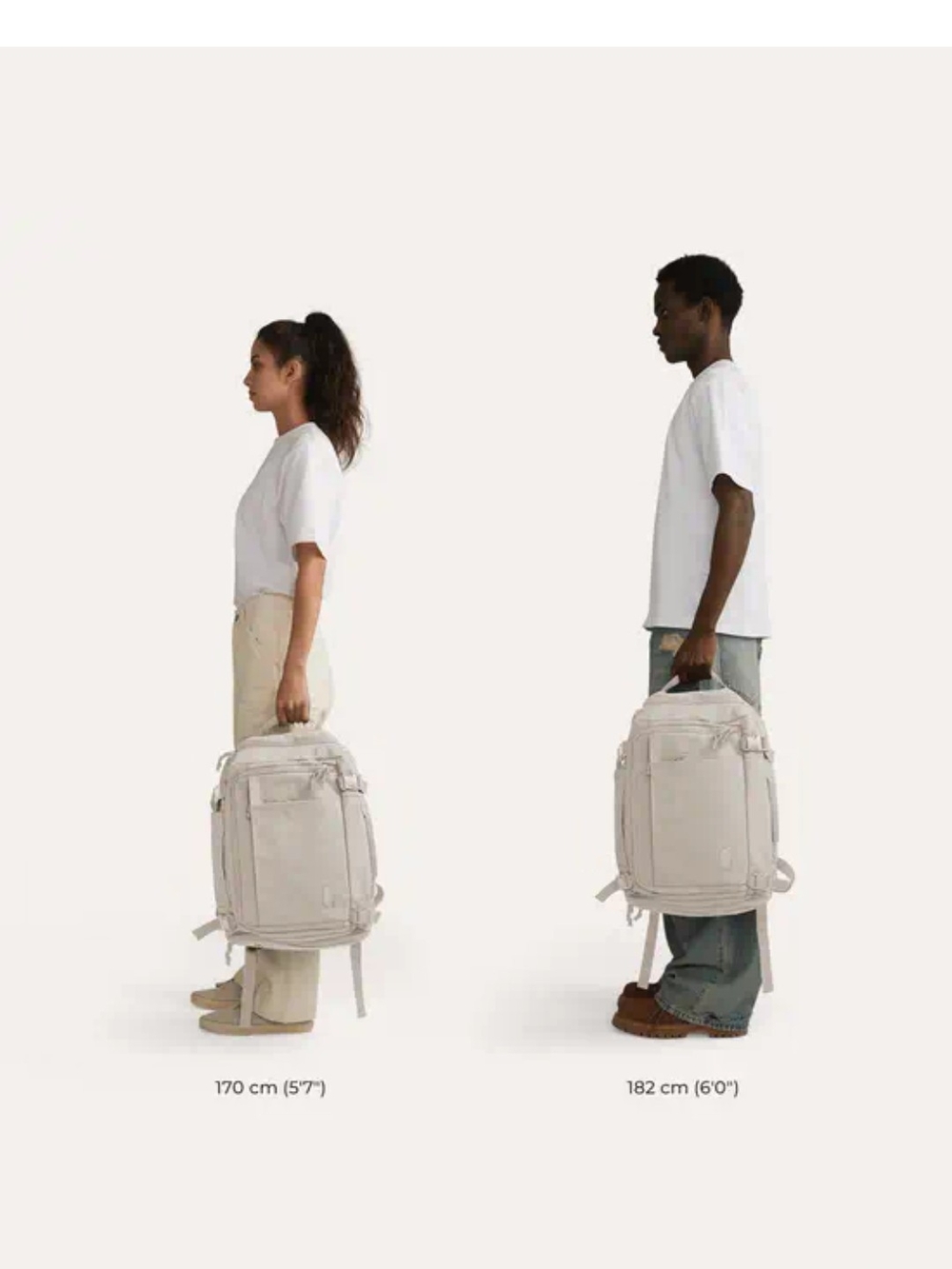 Bag Smart Men's And Women Convertible Travel Backpack in Light Beige - Picture 7 of 13
